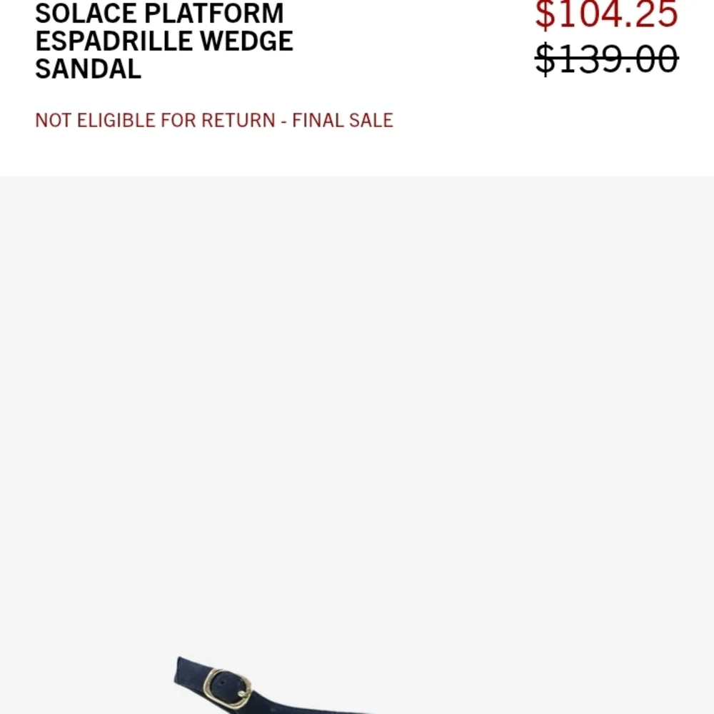 New, Kenneth Cole Solace Women's Navy Wedge Sandals 9.5
